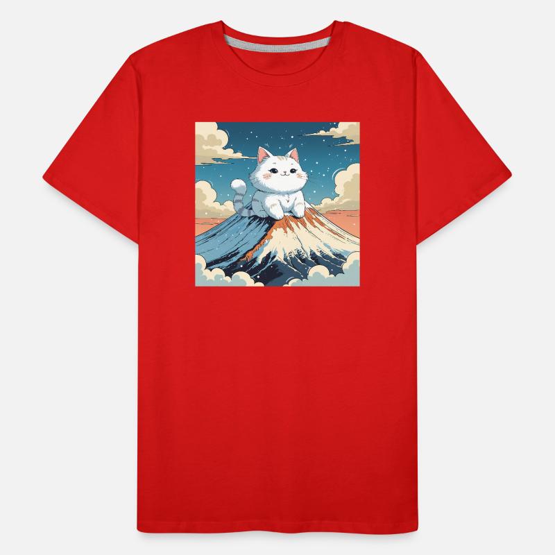 Chaton Fuji T-shirt bio Premium Homme