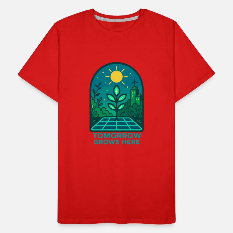 Tomorrow Grows Here Men's Premium Organic T-Shirt