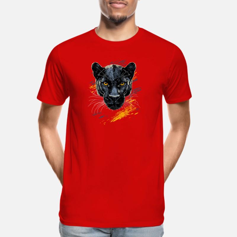 Panther Leopard Raubkatze Süße Großkatze Panter Männer Premium Bio T-Shirt