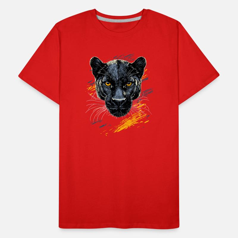 Panther Leopard Raubkatze Süße Großkatze Panter Männer Premium Bio T-Shirt