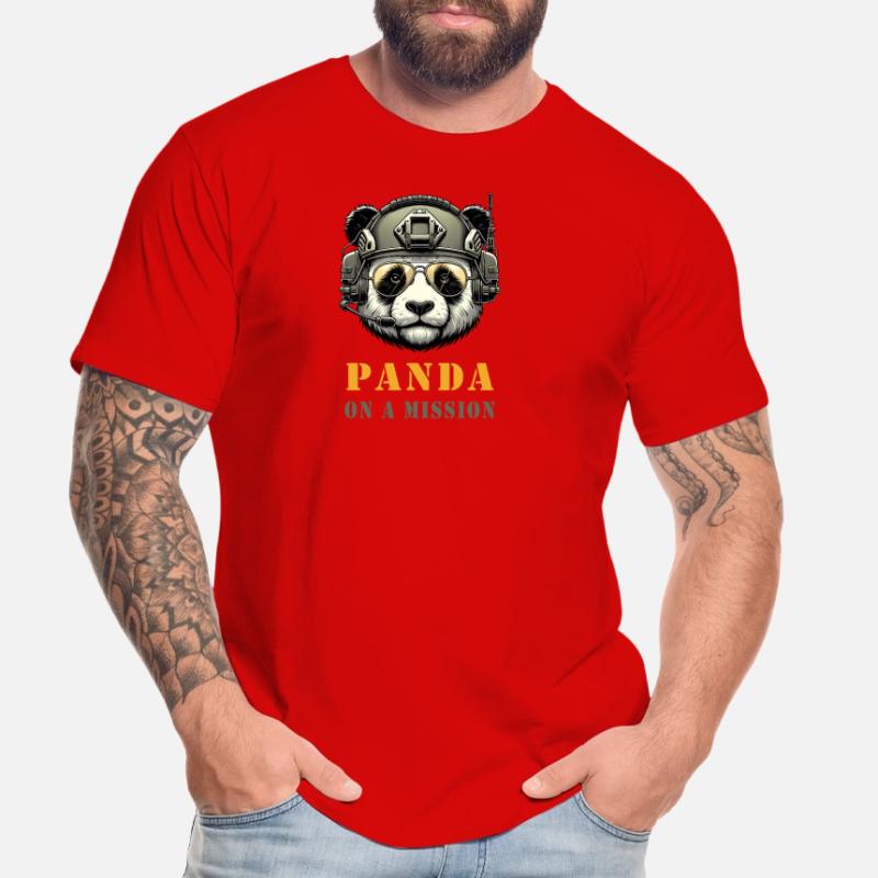 Panda en mission / Militaire T-shirt bio Premium Homme
