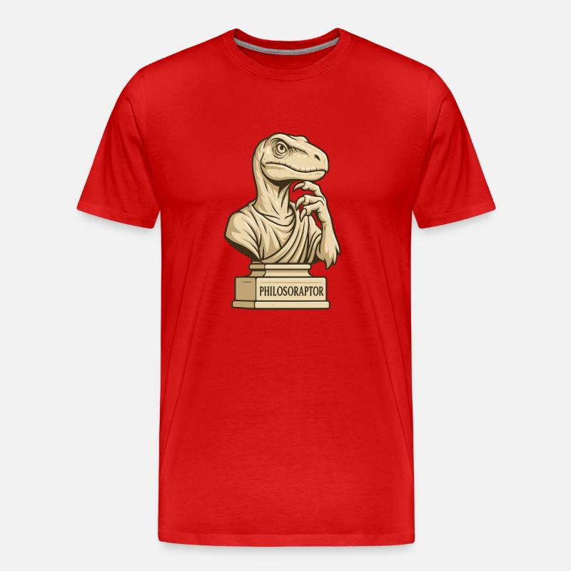 Philosoraptor - T-shirt bio Premium Homme - rouge