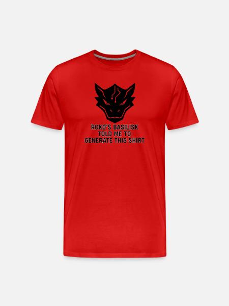 Generated by the Basilisk - Men's Premium Organic T-Shirt - red