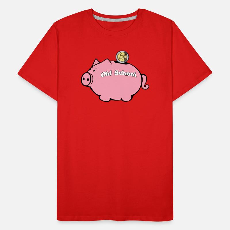 Sparschwein der alten Schule Männer Premium Bio T-Shirt