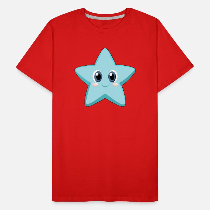 Fröhlicher und lächelnder Seestern (v02) Männer Premium Bio T-Shirt