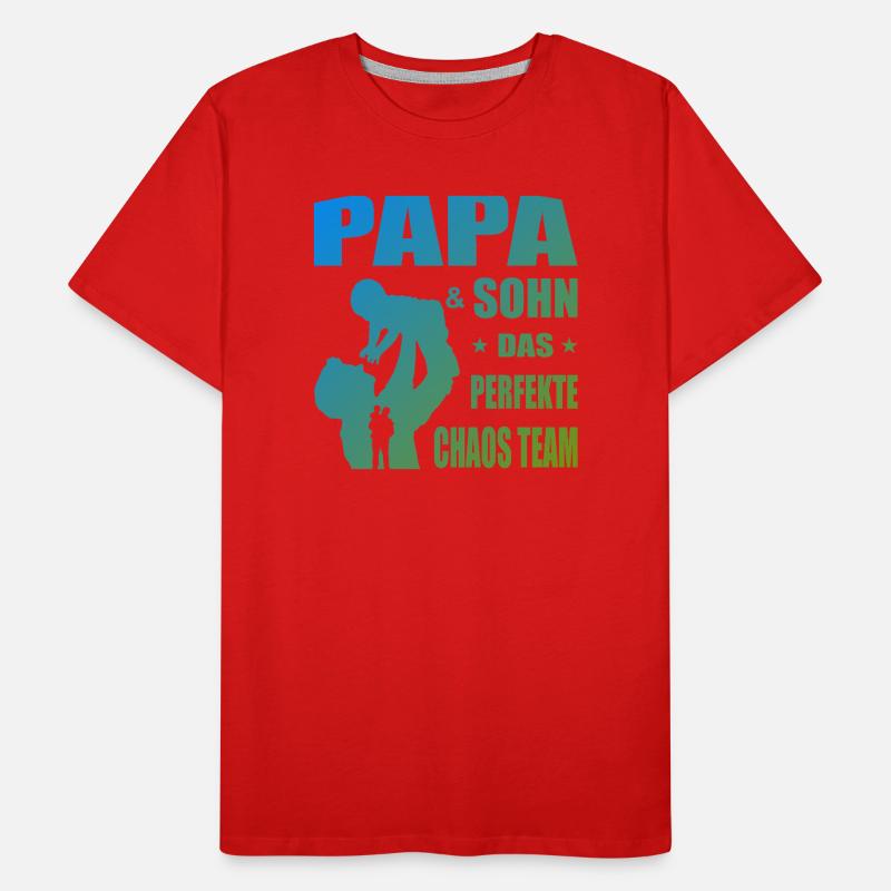 Bester Papa Und Sohn Partnerlook Outfit Männer Premium Bio T-Shirt