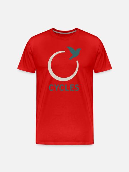 Cycles – The Shape of Change - Men's Premium Organic T-Shirt - red
