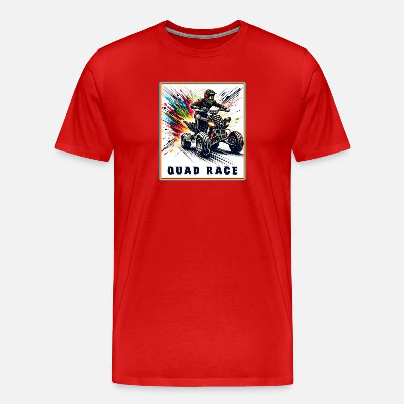 Quad Race – Speed Explosion - Männer Premium Bio T-Shirt - Rot