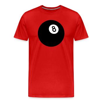 Huit noir - T-shirt bio Premium Homme - rouge - Devant - Damien (186cm)