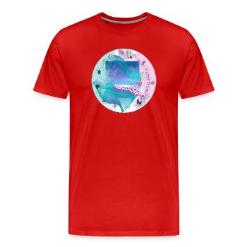 Fantasy World Sphere - Männer Premium Bio T-Shirt - Rot - Vorne - Damien (186cm)