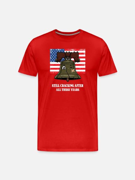 Liberty Bell - Men's Premium Organic T-Shirt - red