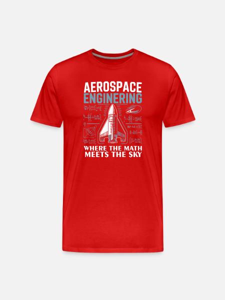 Aerospace Engineering Math Humor Design - T-shirt bio Premium Homme - rouge