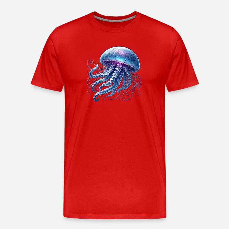 Quallen Design - Männer Premium Bio T-Shirt - Rot