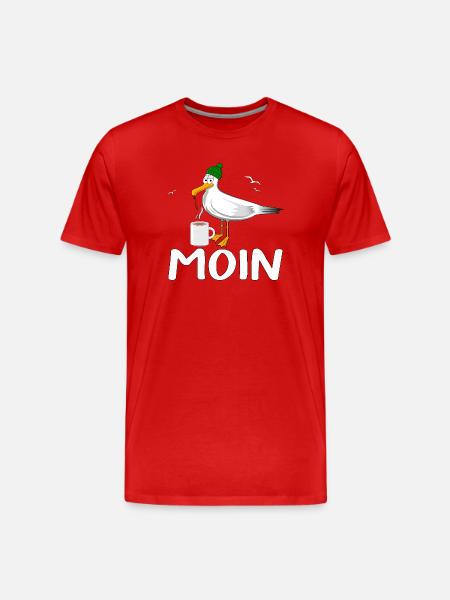 Möve MOIN - Männer Premium Bio T-Shirt - Rot
