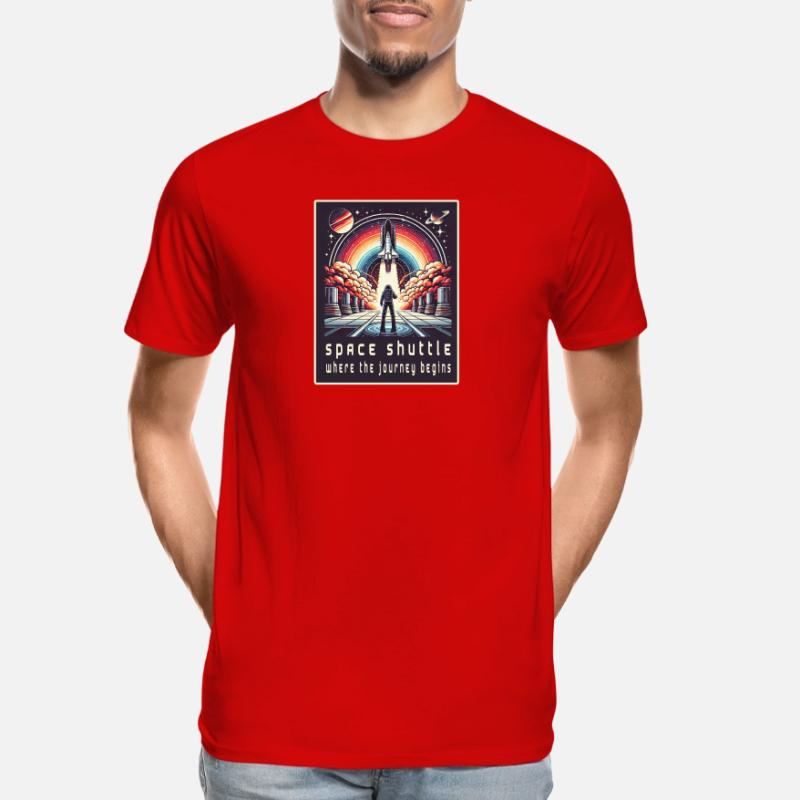 Navette spatiale - Le voyage commence T-shirt bio Premium Homme