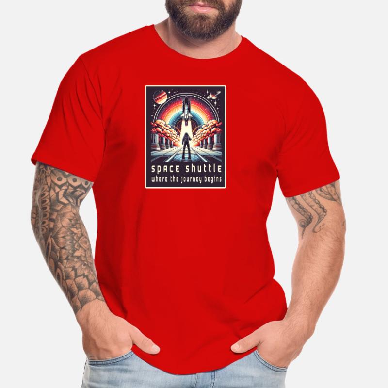 Navette spatiale - Le voyage commence T-shirt bio Premium Homme