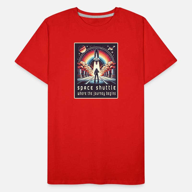 Navette spatiale - Le voyage commence T-shirt bio Premium Homme