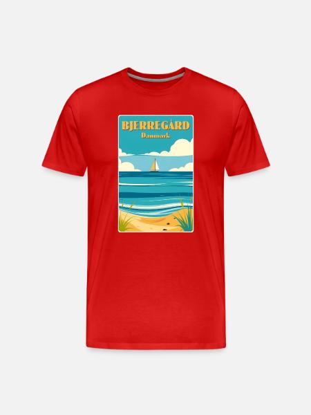 Bjerregard, Danemark - T-shirt bio Premium Homme - rouge