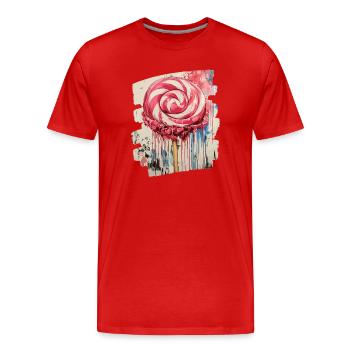 Sucette sucette bonbons bonbons - T-shirt bio Premium Homme - rouge - Devant - Damien (186cm)