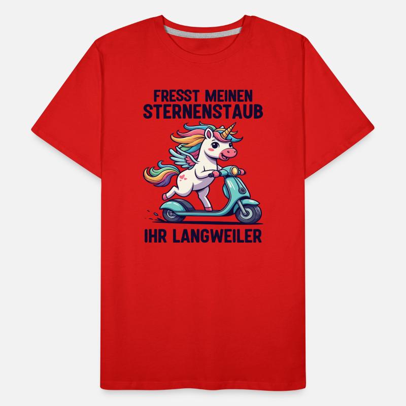 Roller-Einhorn Männer Premium Bio T-Shirt