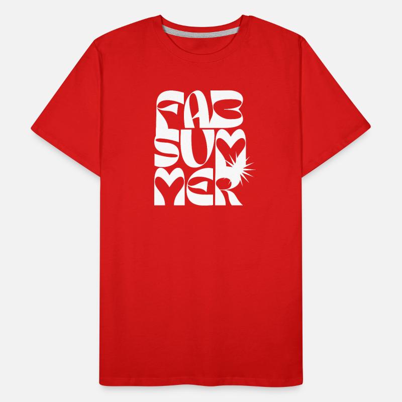 Bold Summer Love Typography Design Men's Premium Organic T-Shirt