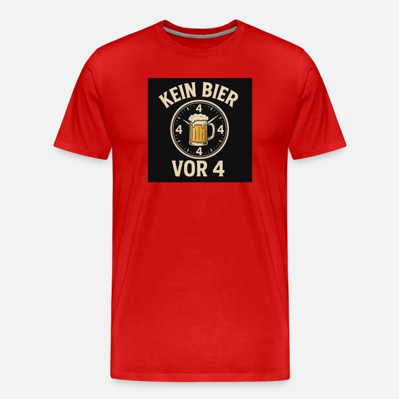 Bier - Männer Premium Bio T-Shirt - Rot