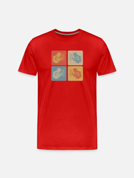 Soudeurs au style rétro - T-shirt bio Premium Homme - rouge