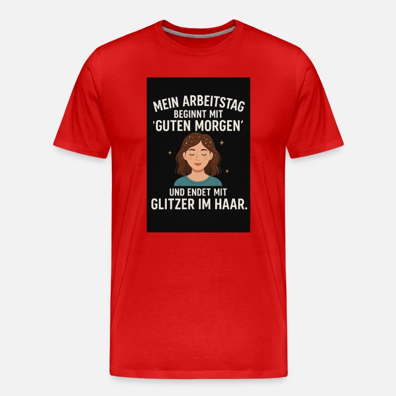 Erzieherin - Männer Premium Bio T-Shirt - Rot
