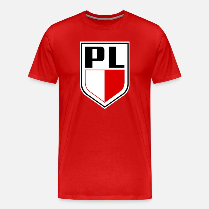 Polnische Flagge Nationalfarben Polnisch - Männer Premium Bio T-Shirt - Rot