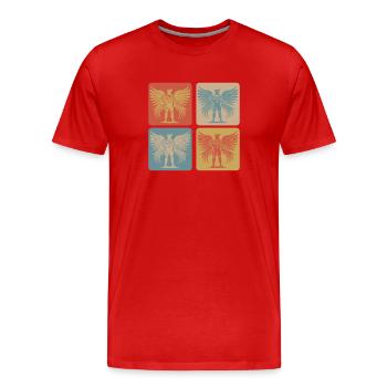 Soldaten Engel Vintage Design - Männer Premium Bio T-Shirt - Rot - Vorne - Damien (186cm)