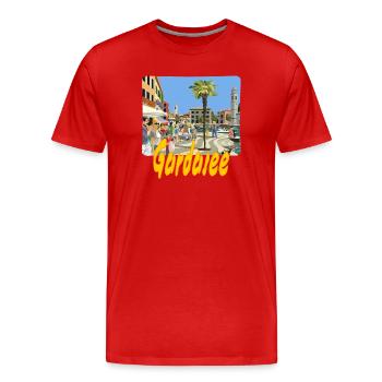 Gardasee - Männer Premium Bio T-Shirt - Rot - Vorne - Damien (186cm)