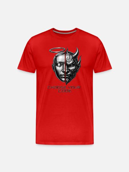 Code of Light and Darkness - Men's Premium Organic T-Shirt - red