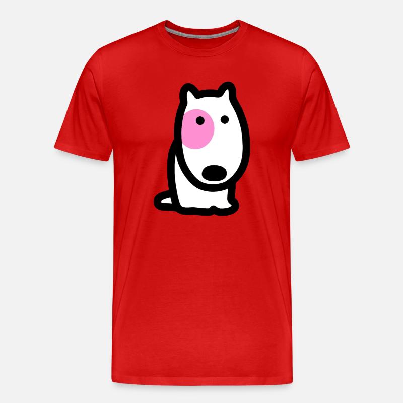 CORSO LE CHIEN à l'oeil rose (face) - T-shirt bio Premium Homme - rouge