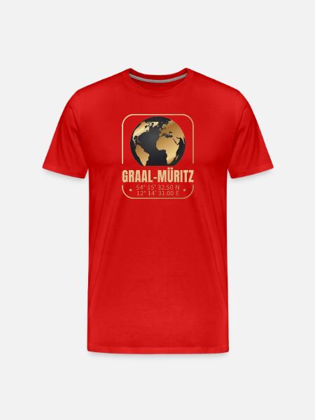 Graal Müritz - Männer Premium Bio T-Shirt - Rot
