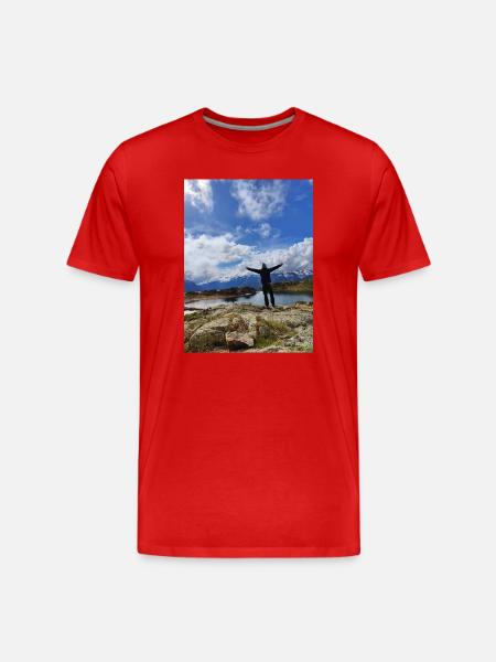 Triumphal summit at the top - Men's Premium Organic T-Shirt - red