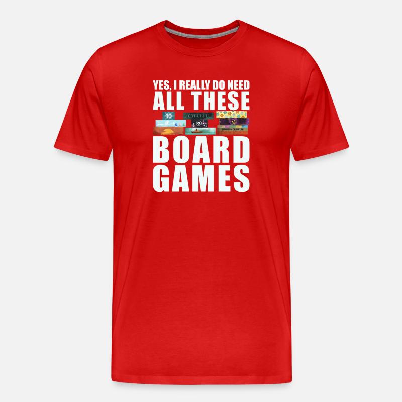 Brettspiele lustiger Spruch - Männer Premium Bio T-Shirt - Rot