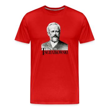 Peter Tschaikowski - Komponist Klassische Musik - Männer Premium Bio T-Shirt - Rot - Vorne - Damien (186cm)