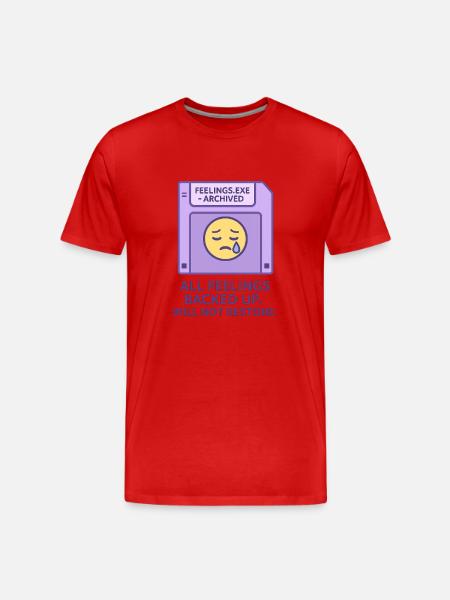 Feel the Tears Pattern English - Men's Premium Organic T-Shirt - red