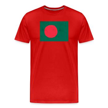 Flagge von Bangladesch - Männer Premium Bio T-Shirt - Rot - Vorne - Damien (186cm)