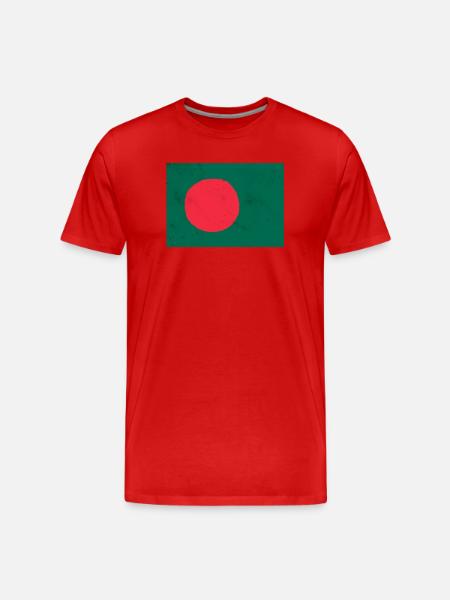 Drapeau du Bangladesh - T-shirt bio Premium Homme - rouge