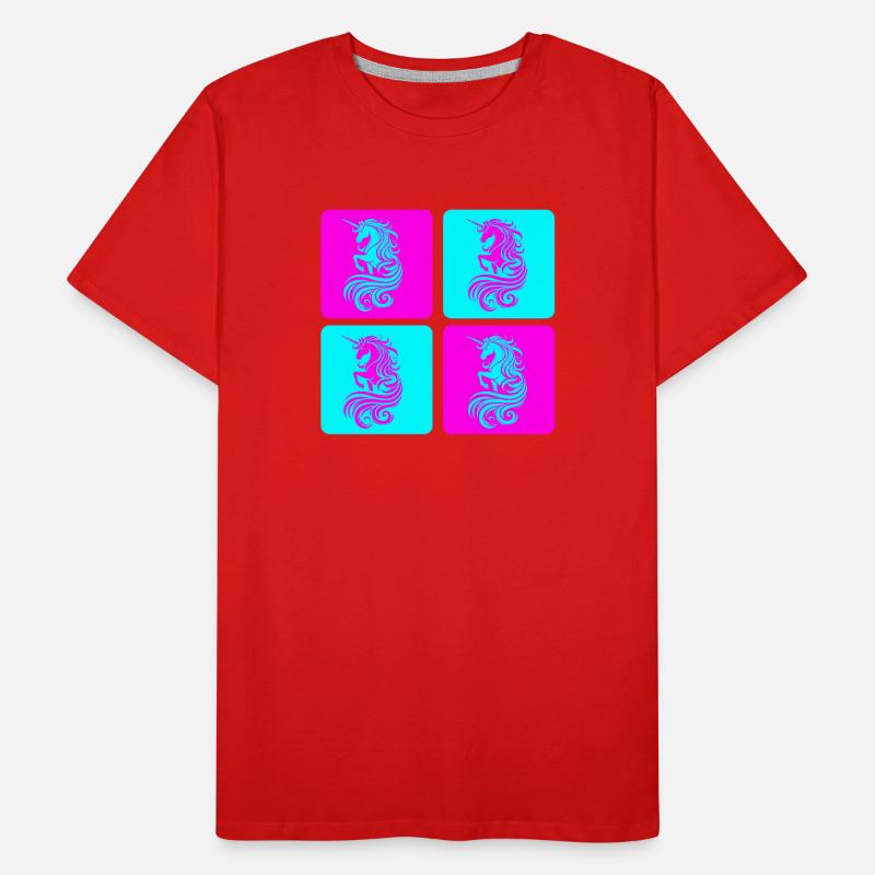 Magical Unicorn Pop Art Men's Premium Organic T-Shirt