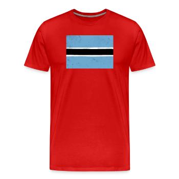 Flag of Botswana - Men's Premium Organic T-Shirt - red - Front - Damien (186cm)