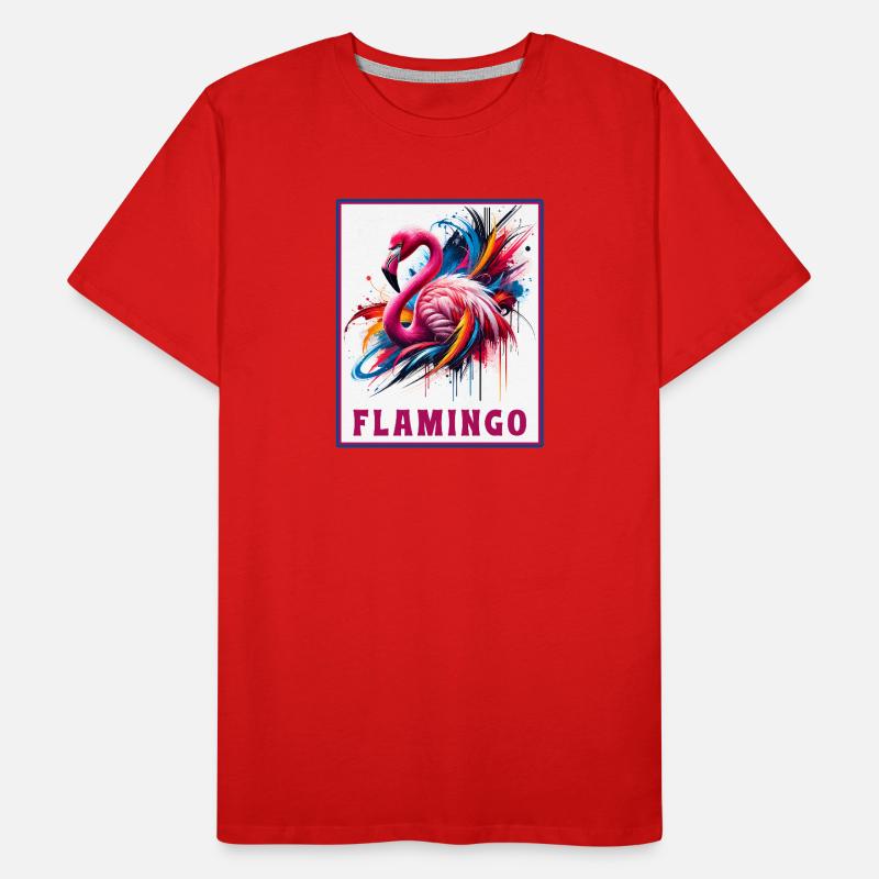Graffiti Flamingo Explosion Männer Premium Bio T-Shirt