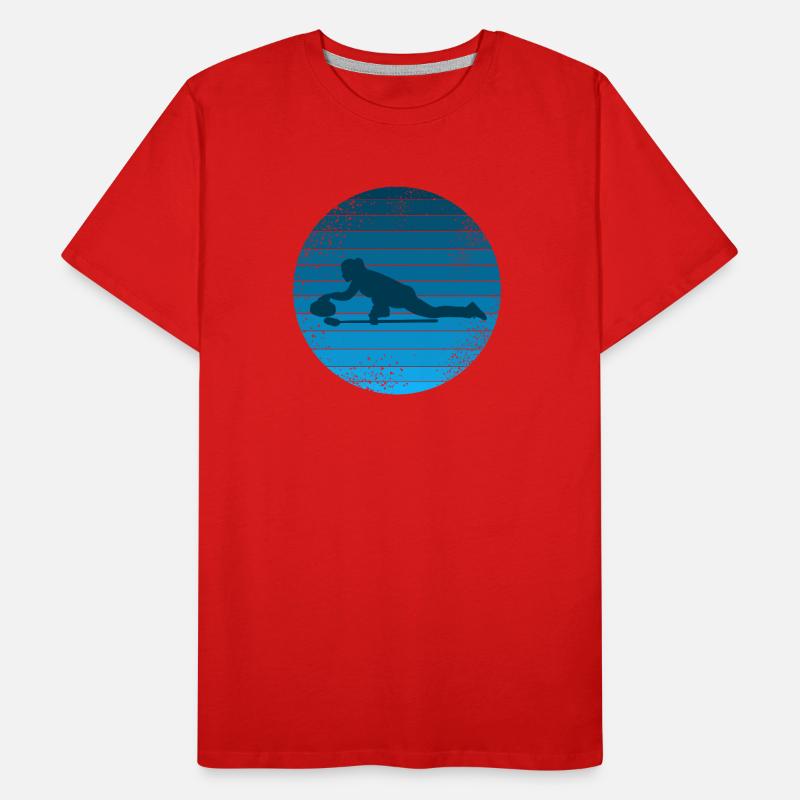 Curling Champion – precision on the Men's Premium Organic T-Shirt