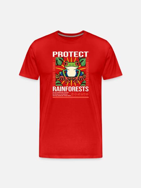 Protect Rainforests-Environmental Awareness - Men's Premium Organic T-Shirt - red
