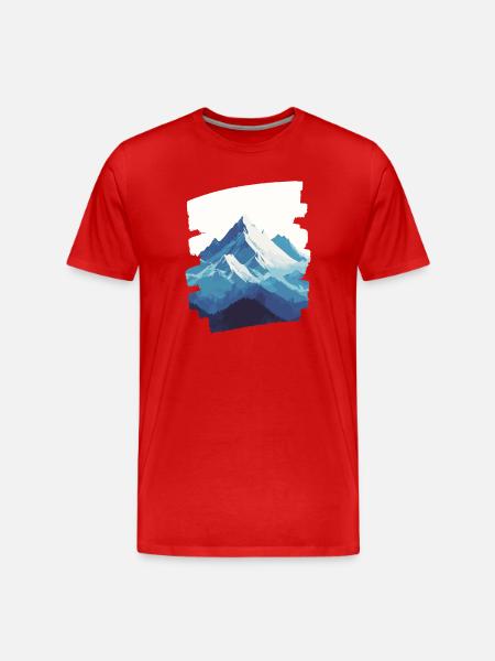 Mountains Climbing Climbers Hiking - Men's Premium Organic T-Shirt - red