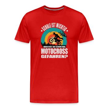 Motocrossfahrer Geschenke Motocross Biker Sprüche - Männer Premium Bio T-Shirt - Rot - Vorne - Damien (186cm)