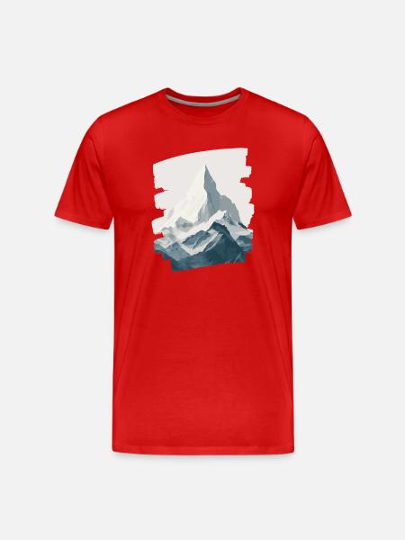 Mountains Climbing Climbers Hiking - Men's Premium Organic T-Shirt - red