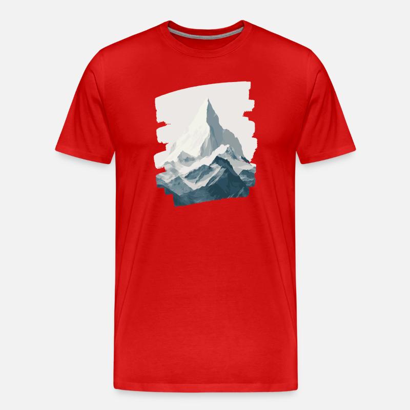 Berge Klettern Kletterer Wandern - Männer Premium Bio T-Shirt - Rot