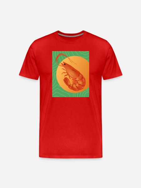Maximalist Shrimp - Men's Premium Organic T-Shirt - red